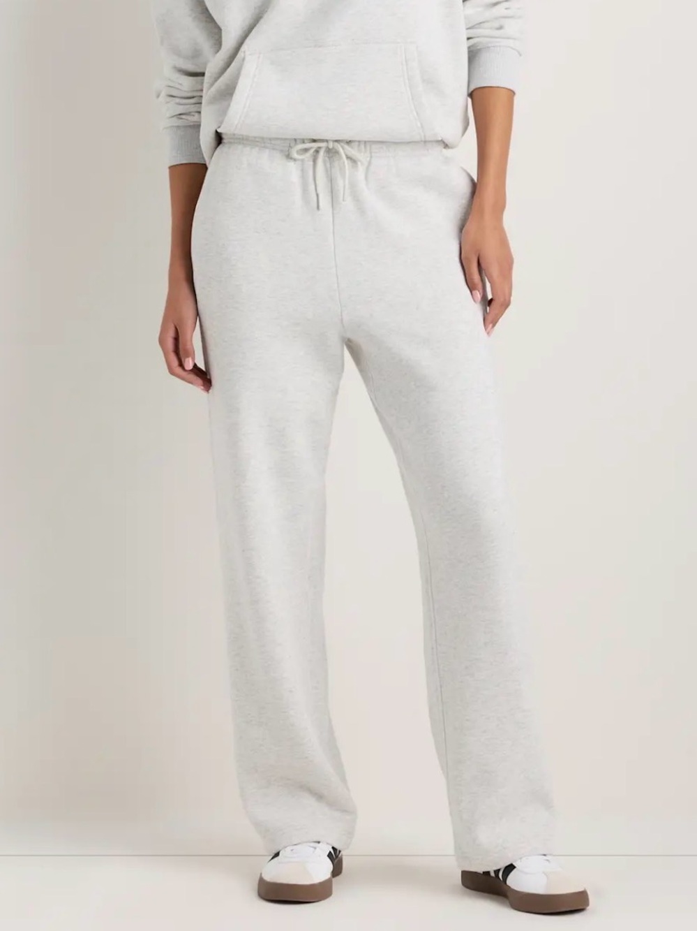 Quince Organic Fleece Wide-Leg Sweatpants